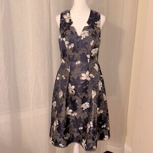 Eva 8 Rovie Magnolia White Purple Textured Formal A Line Sleeveless Dress